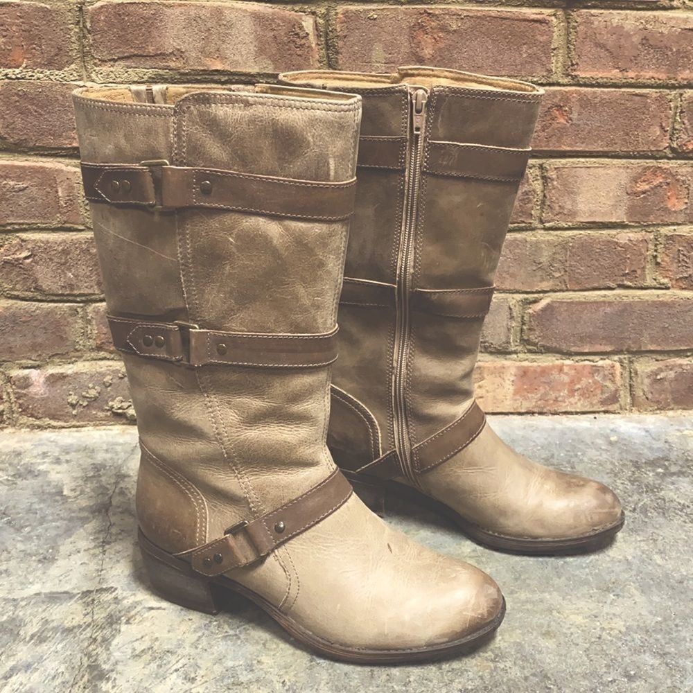 Nurture Dorado Brown Sugar Leather Moto Boot - Picture 3 of 11